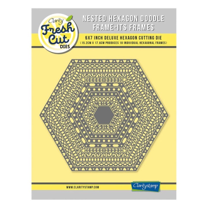 (ACC-DI-31260-XX)NESTED HEXAGON DOODLE FRAME-ITS FRAMES DIE SET