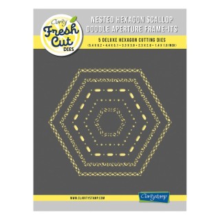 (ACC-DI-31262-XX)NESTED HEXAGON SCALLOP DOODLE APERTURE FRAME-ITS DIE SET