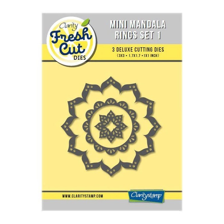 (ACC-DI-31276-XX)Clarity FRESH CUT DIE MINI MANDALA RINGS SET 1