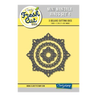 (ACC-DI-31279-XX)Clarity FRESH CUT DIE MINI MANDALA RINGS SET 4