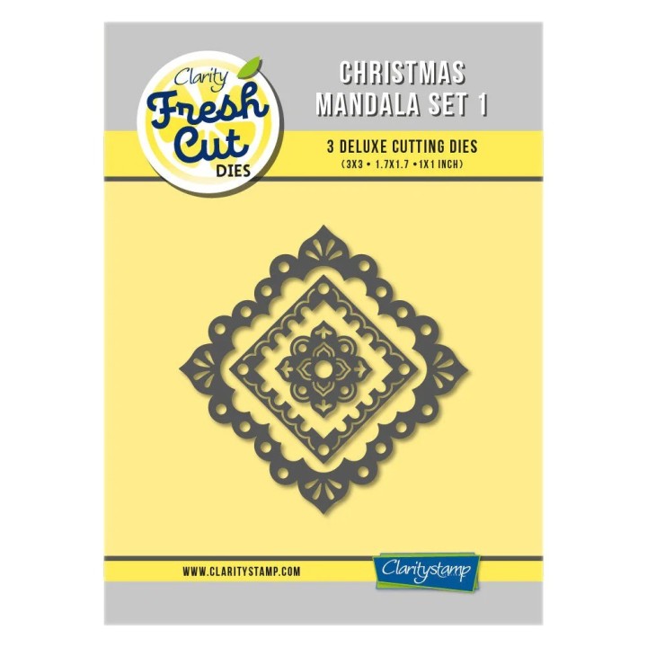 (ACC-DI-31306-33)Clarity FRESH CUT DIE CHRISTMAS MANDALA SET 1