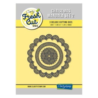 (ACC-DI-31307-33)Clarity FRESH CUT DIE CHRISTMAS MANDALA SET 2