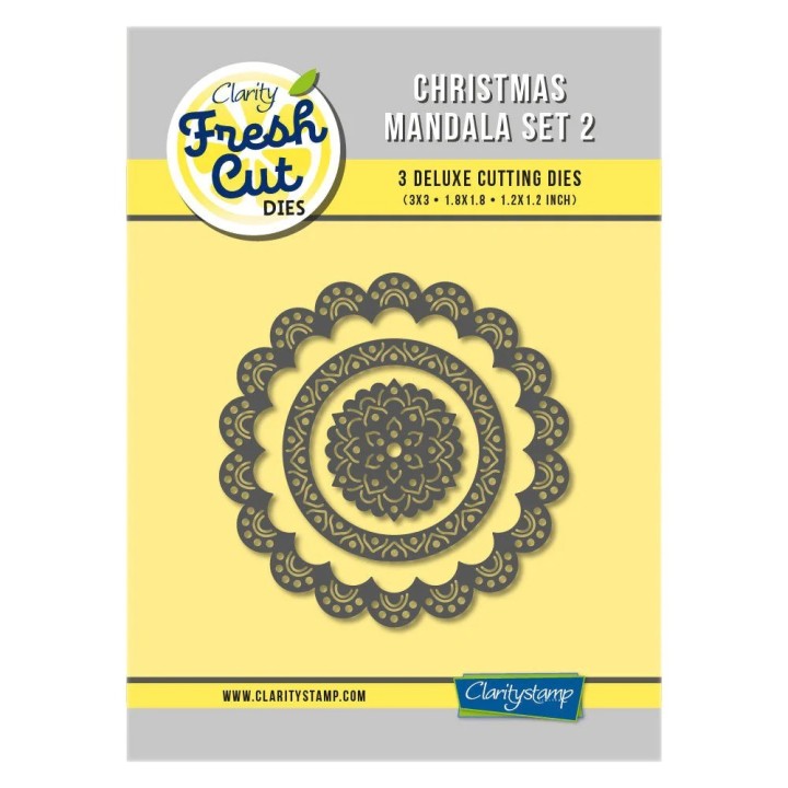 (ACC-DI-31307-33)Clarity FRESH CUT DIE CHRISTMAS MANDALA SET 2