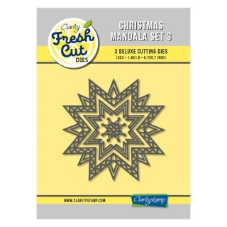 (ACC-DI-31308-33)Clarity FRESH CUT DIE CHRISTMAS MANDALA SET 3