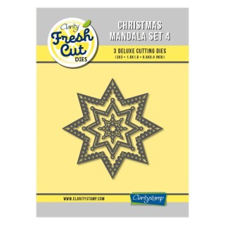 (ACC-DI-31309-33)Clarity FRESH CUT DIE CHRISTMAS MANDALA SET 4
