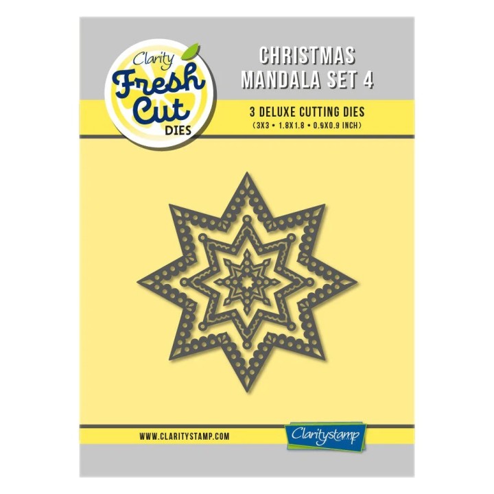 (ACC-DI-31309-33)Clarity FRESH CUT DIE CHRISTMAS MANDALA SET 4