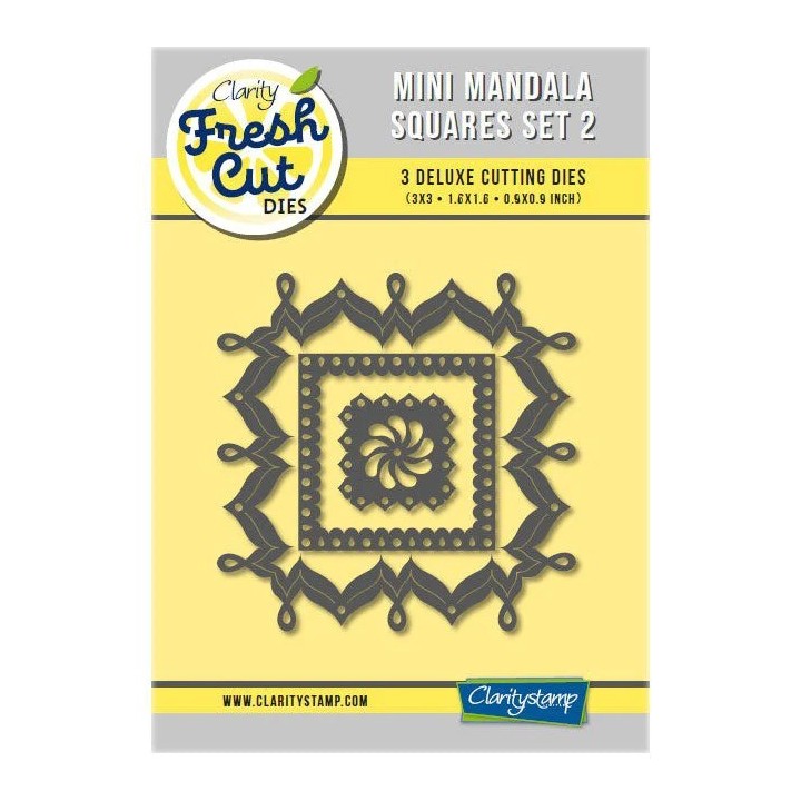 (ACC-DI-31312-33)Clarity FRESH CUT DIE MINI MANDALA SQUARES SET 2