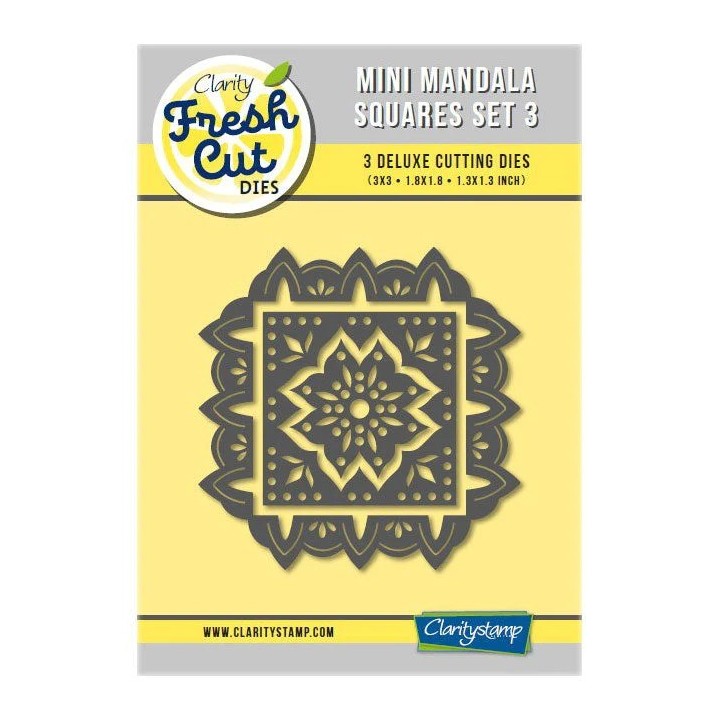 (ACC-DI-31313-33)Clarity FRESH CUT DIE MINI MANDALA SQUARES SET 3