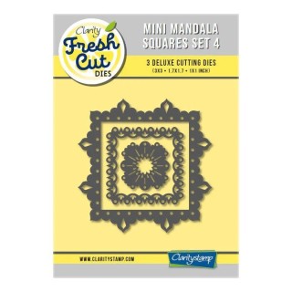 (ACC-DI-31314-33)Clarity FRESH CUT DIE MINI MANDALA SQUARES SET 4