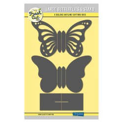 (ACC-DI-31284-XX)Clarity FRESH CUT DIE 3D LARGE BUTTERFLY & STAND
