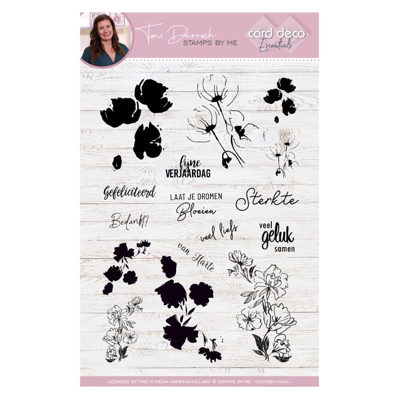 (CDESBM10005)Card Deco Essentials - Stamps by Me - Clear Stamps A5 - Poppies