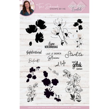 (CDESBM10005)Card Deco Essentials - Stamps by Me - Clear Stamps A5 - Poppies