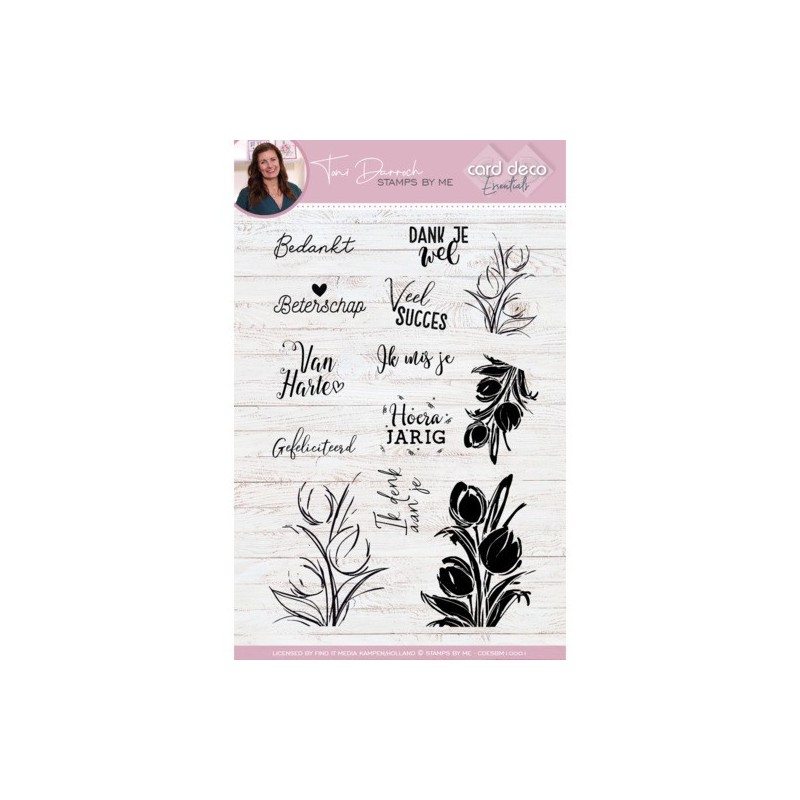 (CDESBM10003)Card Deco Essentials - Stamps by Me - Clear Stamps A5 - Tulips