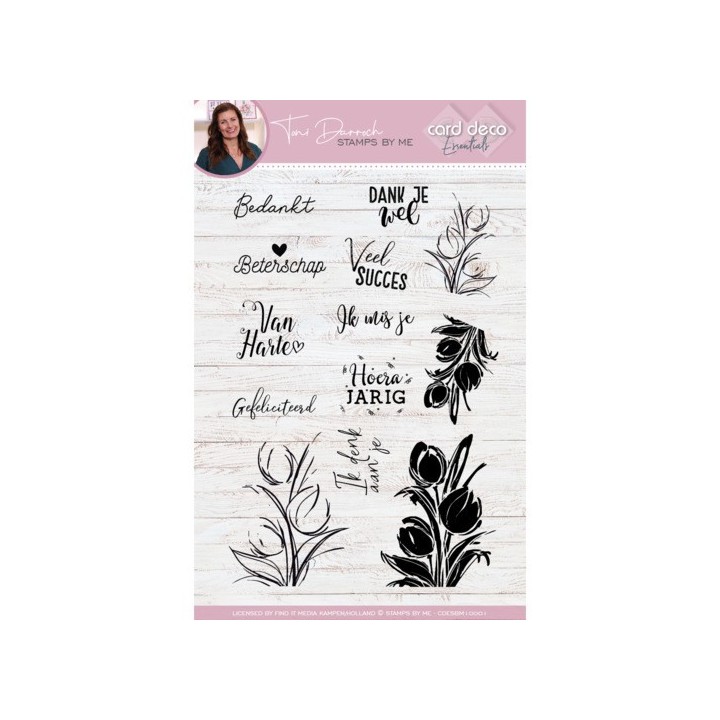 (CDESBM10003)Card Deco Essentials - Stamps by Me - Clear Stamps A5 - Tulips