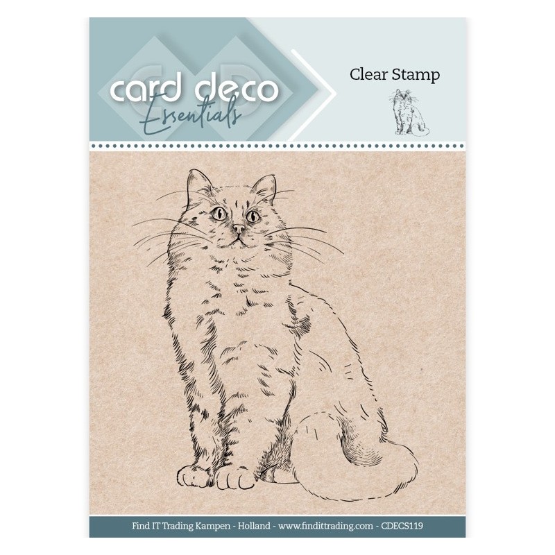 (CDECS119)Card Deco Essentials Clear Stamps - Cat
