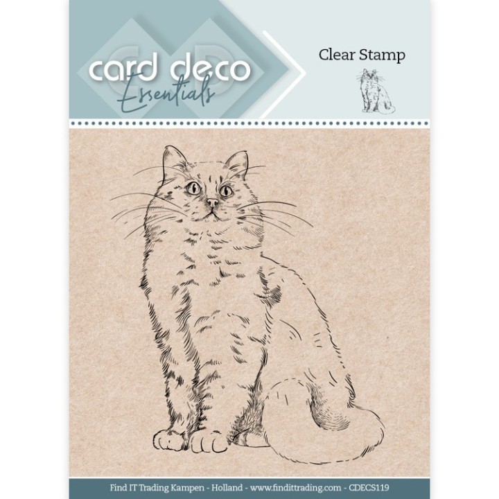 (CDECS119)Card Deco Essentials Clear Stamps - Cat