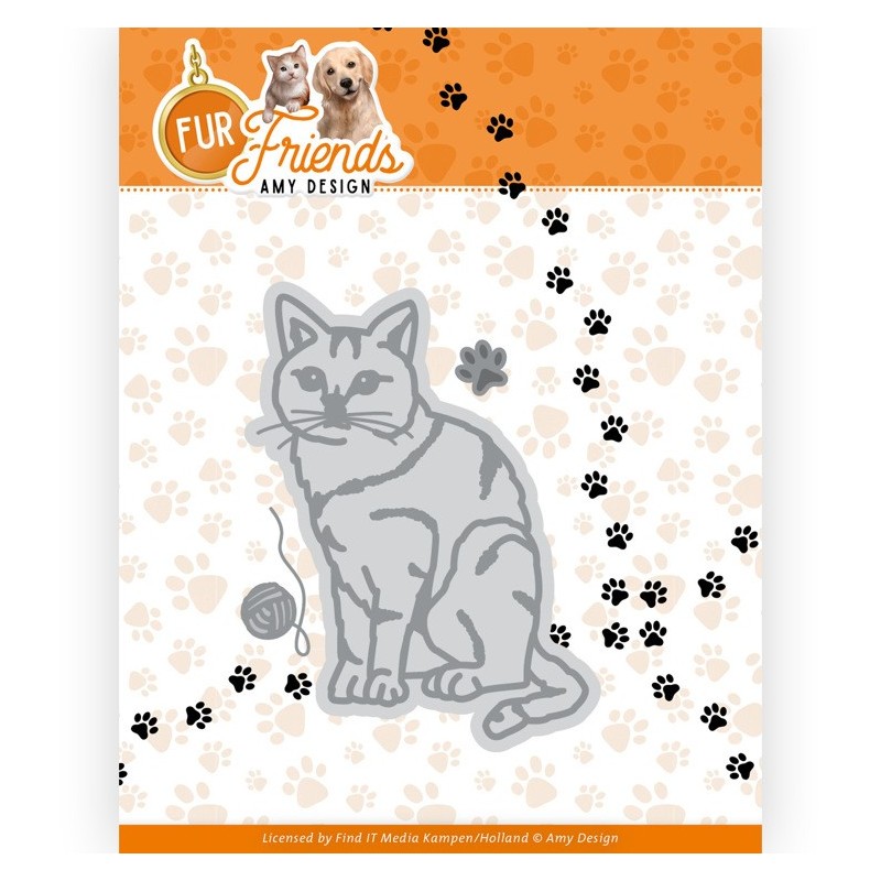 (ADD10286)Dies - Amy Design - Fur Friends - Cat