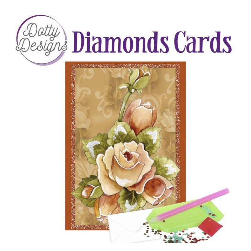 (DDDC1102)Dotty Designs Diamond Cards - Orange Roses