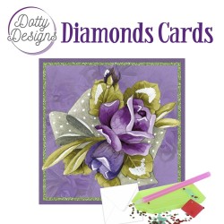 (DDDC1103)Dotty Designs Diamond Cards - Purple Roses
