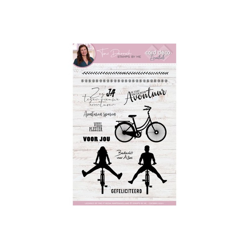 (CDESBM10002)Card Deco Essentials - Stamps by Me - Clear Stamps A5 - Bicycles