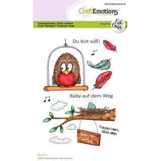 (1554)CraftEmotions clearstamps A6 - Birds 3 (DE) Carla Creaties