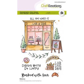 (2308)CraftEmotions clearstamps A6 - Bakery Shop Carla Kamphuis
