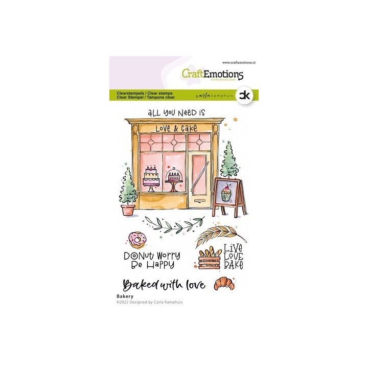 (2308)CraftEmotions clearstamps A6 - Bakery Shop Carla Kamphuis