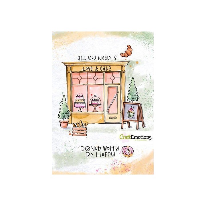 (2308)CraftEmotions clearstamps A6 - Bakery Shop Carla Kamphuis