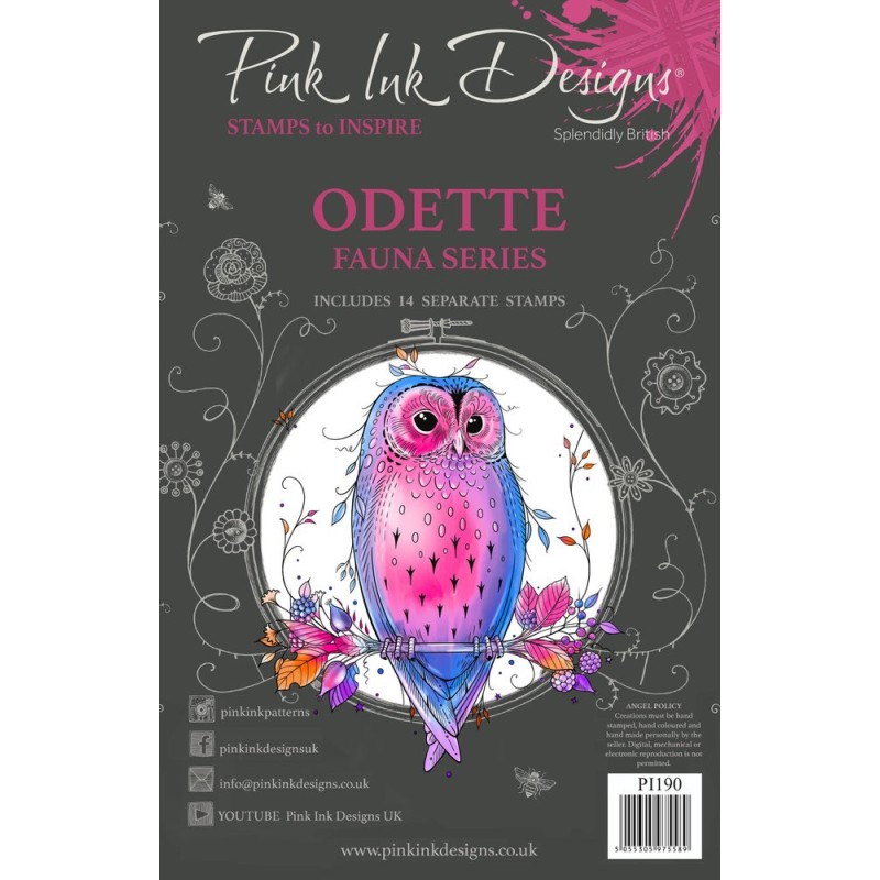 (PI190)Pink Ink Designs Odette A5 Clear Stamps