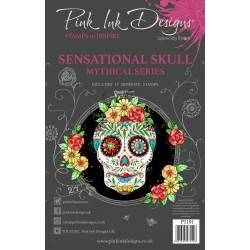 (PI191)Pink Ink Designs Sensational Skull A5 Clear Stamps