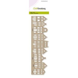 (115633/0712)CraftEmotions Die - Cutting border - canal houses Card 7,0x21,5cm - 20,7x5,6cm