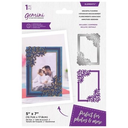 (GEM-MD-ELE-FFD-GRFL)Gemini Fancy Frame Graceful Flourish Elements Dies