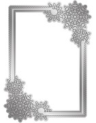 (GEM-MD-ELE-FFD-SPSN)Gemini Fancy Frame Sparkling Snowflakes Elements Dies
