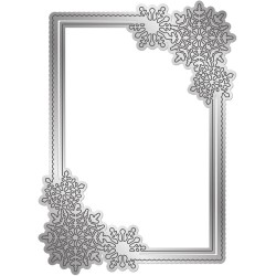 (GEM-MD-ELE-FFD-SPSN)Gemini Fancy Frame Sparkling Snowflakes Elements Dies