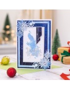(GEM-MD-ELE-FFD-SPSN)Gemini Fancy Frame Sparkling Snowflakes Elements Dies