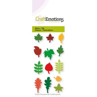 (115633/0291)CraftEmotions Die - small leaves various Card 5x10cm