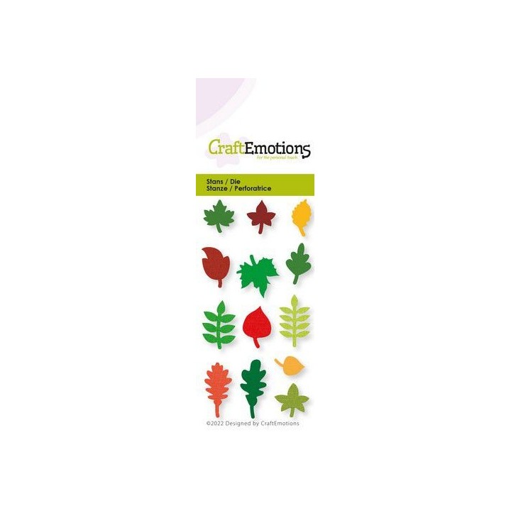 (115633/0291)CraftEmotions Die - small leaves various Card 5x10cm