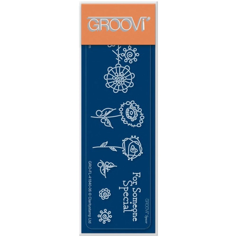 (GRO-FL-41840-06)Groovi® SPACER PLATE TINA'S SOMEONE SPECIAL FLOWERS