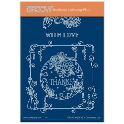 (GRO-FL-41835-02)Groovi® plate A6 TINA'S WITH LOVE FLOWERS