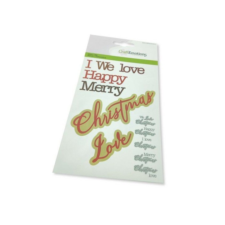 (115633/0537)CraftEmotions Die - text Christmas Love Card 10,5x14,8cm