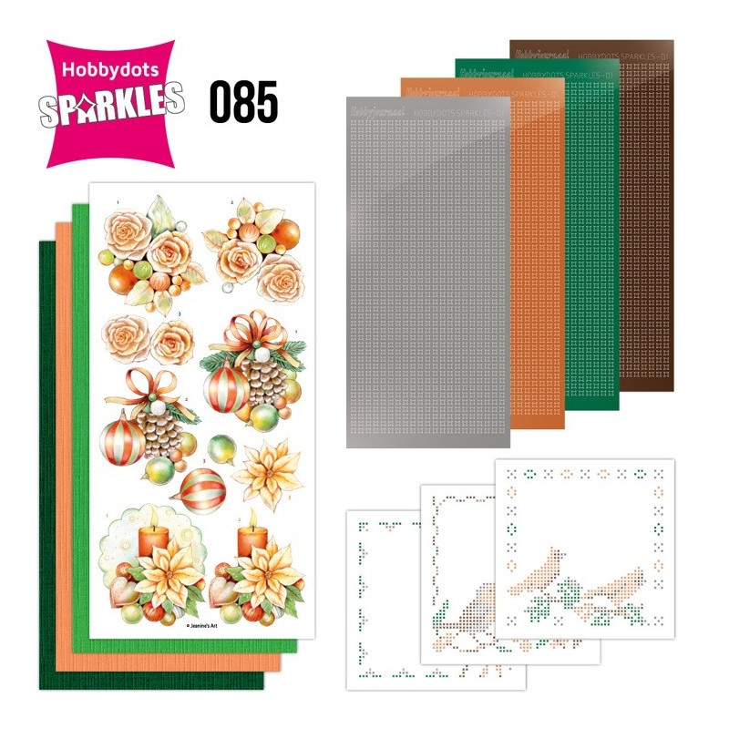 (SPDO085)Sparkles Set 85 - Jeanine's Art - Salmon Christmas Baubles