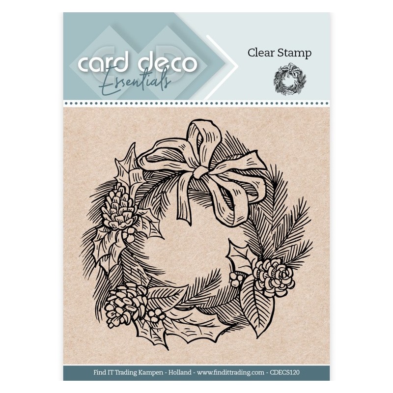 (CDECS120)Card Deco Essentials Clear Stamps - Christmas Wreath
