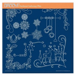 (GRO-CH-41867-03)Groovi Plate A5 TINA'S SMALL CHRISTMAS CORNERS 4