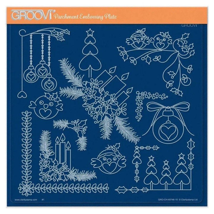 (GRO-CH-41866-03)Groovi Plate A5 TINA'S SMALL CHRISTMAS CORNERS 3