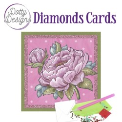 (DDDC1105)Dotty Designs Diamond Cards - Large Pink Peony