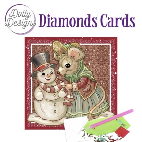 (DDDC1109)Dotty Designs Diamond Cards - Mouse and Snowman