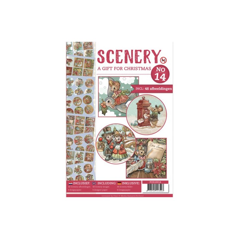 (POS10014)Push Out book Scenery 14 - A Gift for Christmas