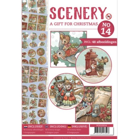 (POS10014)Push Out book Scenery 14 - A Gift for Christmas