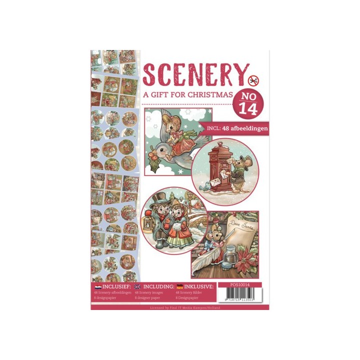 (POS10014)Push Out book Scenery 14 - A Gift for Christmas