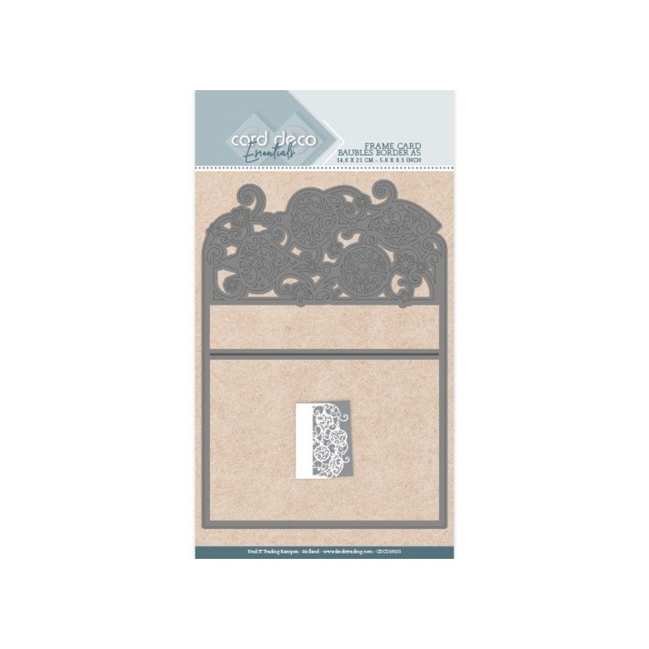(CDCD10103)Card Deco Essentials Frame Dies - Baubles Border - A5